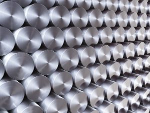 stack of stainless steel rods