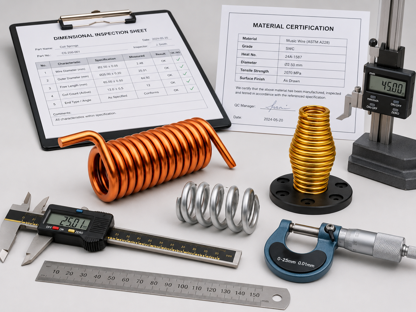 OEM spring manufacturer producing custom springs for industrial applications